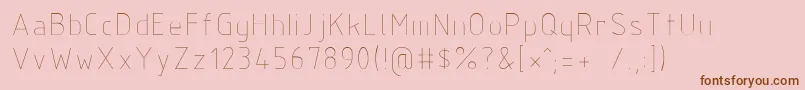 Isocp2 Font – Brown Fonts on Pink Background