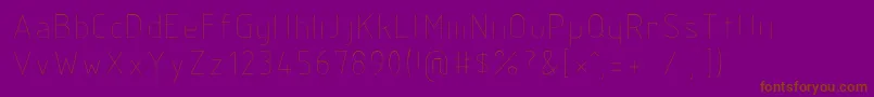 Isocp2-Schriftart – Braune Schriften auf violettem Hintergrund