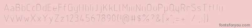 Isocp2 Font – Gray Fonts on Pink Background