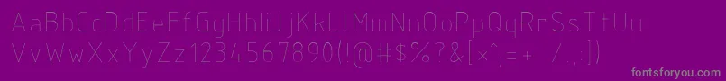 Isocp2-Schriftart – Graue Schriften auf violettem Hintergrund