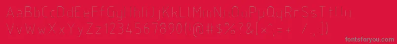 Isocp2 Font – Gray Fonts on Red Background