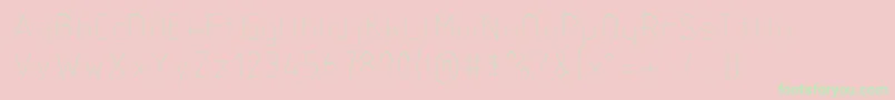 Isocp2-Schriftart – Grüne Schriften auf rosa Hintergrund