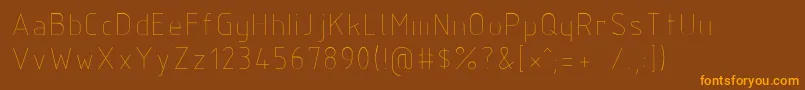 Isocp2 Font – Orange Fonts on Brown Background