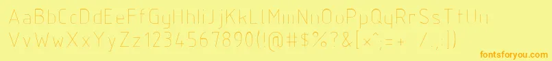 Weitere Informationen zur Isocp2-Schriftart Isocp2-Schriftart – Orangefarbene Schriften auf gelbem Hintergrund
