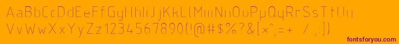 Isocp2 Font – Purple Fonts on Orange Background