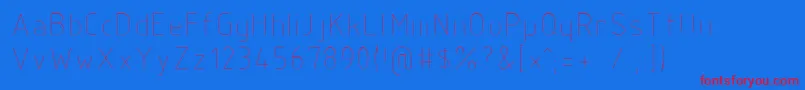 Isocp2 Font – Red Fonts on Blue Background