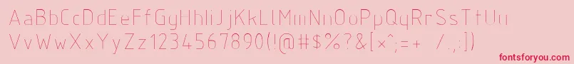 Isocp2 Font – Red Fonts on Pink Background