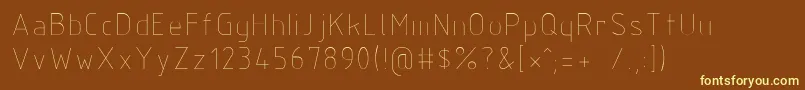 Шрифт Isocp2 – жёлтые шрифты на коричневом фоне