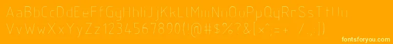 Isocp2 Font – Yellow Fonts on Orange Background