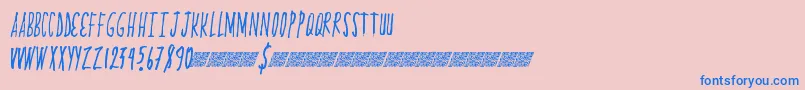 Proximafour Font – Blue Fonts on Pink Background