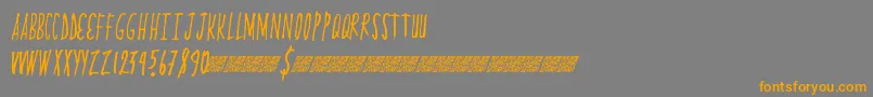 Proximafour Font – Orange Fonts on Gray Background