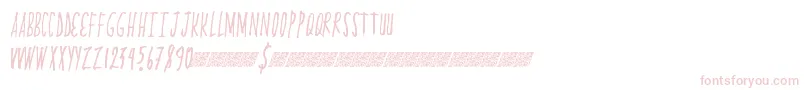 Proximafour-Schriftart – Rosa Schriften auf weißem Hintergrund