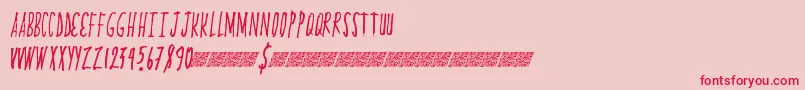 Proximafour Font – Red Fonts on Pink Background