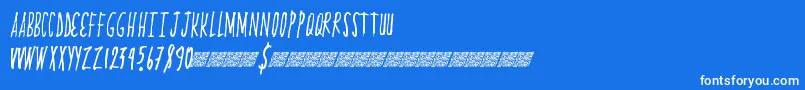 フォントProximafour – 青い背景に白い文字