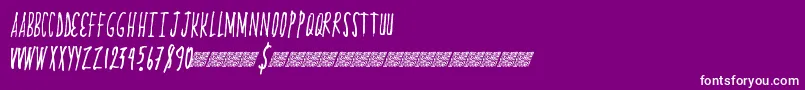 Fonte Proximafour – fontes brancas em um fundo violeta