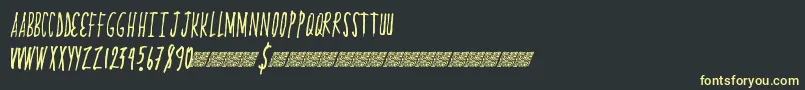 Proximafour Font – Yellow Fonts on Black Background