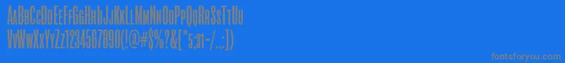 RoswellscthreeitcTt-Schriftart – Graue Schriften auf blauem Hintergrund