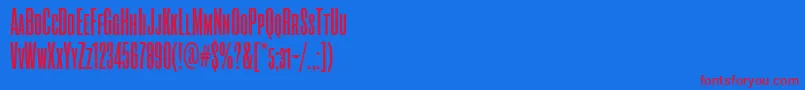 RoswellscthreeitcTt Font – Red Fonts on Blue Background