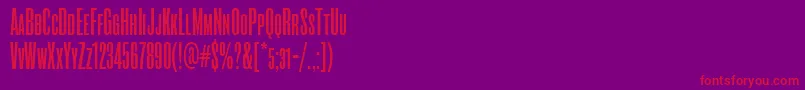 RoswellscthreeitcTt Font – Red Fonts on Purple Background