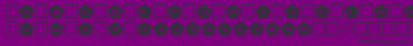 AlphashapesPentagons Font – Black Fonts on Purple Background