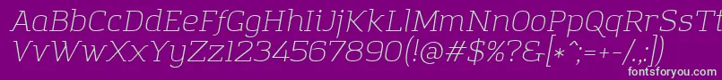 fuente AmazingGroteskLightItalic – Fuentes Verdes Sobre Fondo Morado