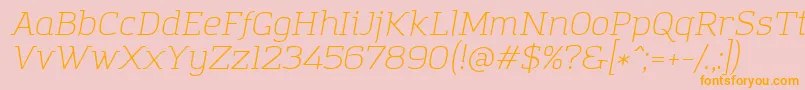 Más sobre la fuente AmazingGroteskLightItalic fuente AmazingGroteskLightItalic – Fuentes Naranjas Sobre Fondo Rosa