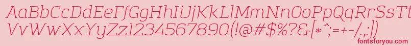 fuente AmazingGroteskLightItalic – Fuentes Rojas Sobre Fondo Rosa