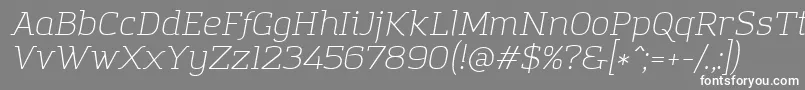 fuente AmazingGroteskLightItalic – Fuentes Blancas Sobre Fondo Gris