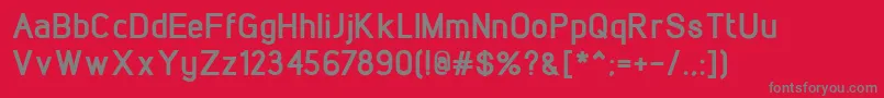 フォントLintelExtrabold – 赤い背景に灰色の文字