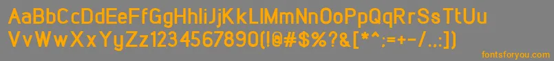 LintelExtrabold-Schriftart – Orangefarbene Schriften auf grauem Hintergrund