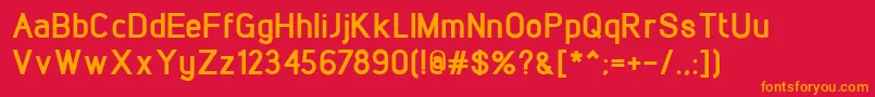 LintelExtrabold Font – Orange Fonts on Red Background
