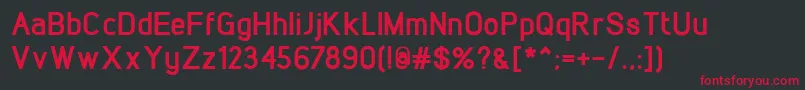 LintelExtrabold Font – Red Fonts on Black Background