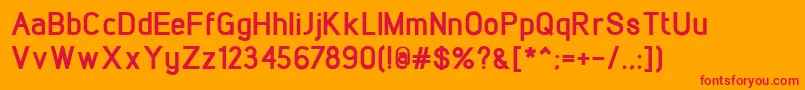LintelExtrabold Font – Red Fonts on Orange Background