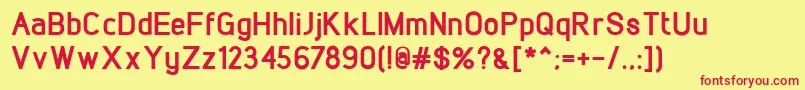 LintelExtrabold Font – Red Fonts on Yellow Background