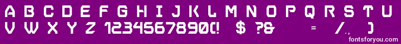 VoyagerGrotesqueBold Font – White Fonts on Purple Background