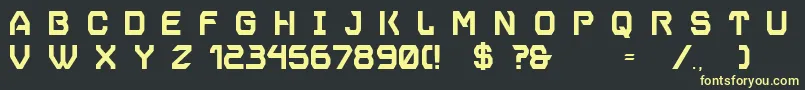 フォントVoyagerGrotesqueBold – 黒い背景に黄色の文字