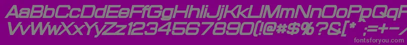 Fonte ProbertBlackItalic – fontes cinzas em um fundo violeta