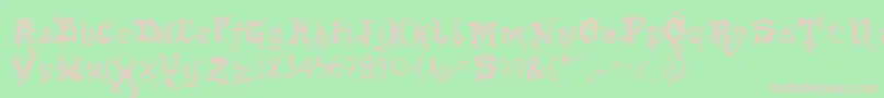 VtksGoodVibrations Font – Pink Fonts on Green Background