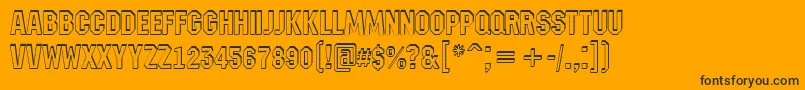 AMachinanovash Font – Black Fonts on Orange Background