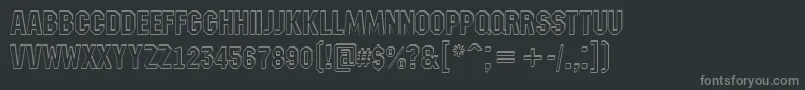 Czcionka AMachinanovash – szare czcionki na czarnym tle