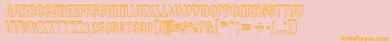 AMachinanovash Font – Orange Fonts on Pink Background