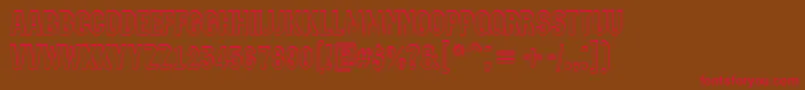 AMachinanovash Font – Red Fonts on Brown Background