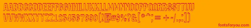 AMachinanovash Font – Red Fonts on Orange Background