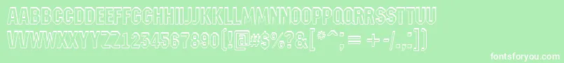 AMachinanovash Font – White Fonts on Green Background