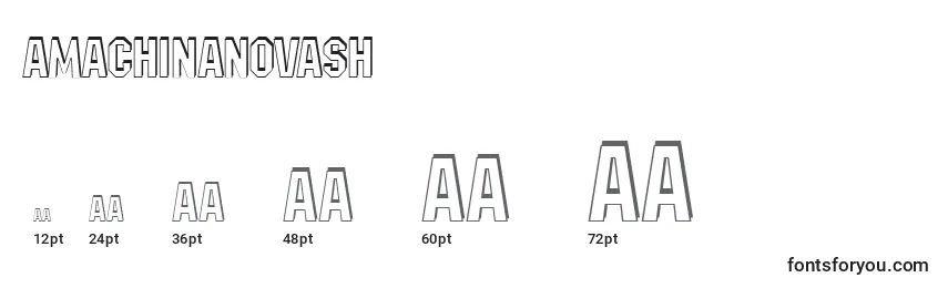 Размеры шрифта AMachinanovash