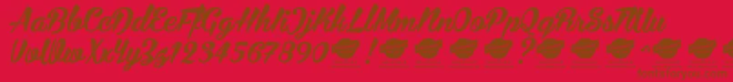 BiraPersonalUseOnly Font – Brown Fonts on Red Background