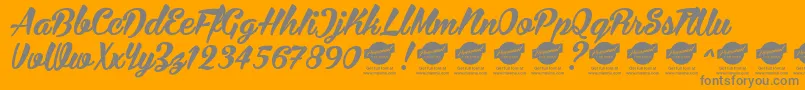 BiraPersonalUseOnly Font – Gray Fonts on Orange Background
