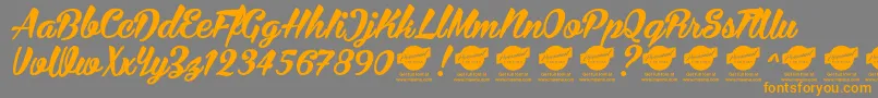 BiraPersonalUseOnly Font – Orange Fonts on Gray Background