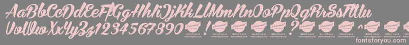 BiraPersonalUseOnly Font – Pink Fonts on Gray Background