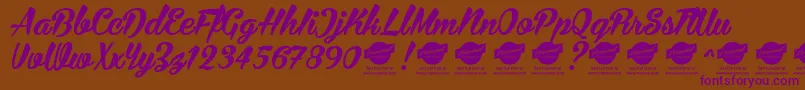 BiraPersonalUseOnly Font – Purple Fonts on Brown Background